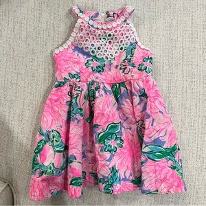 Lilly Pulitzer Girls Little Kinley Dress Pink Blossom Try Your Zest